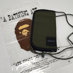 DS! A Bathing Ape Bape Vintage Ballistic Nylon Wallet / Passport Case Olive