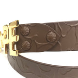 [M] DS! A Bathing Ape Bape Embossed Camo Leather Belt Brown/Gold