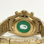 A Bathing Ape Bape Type 4 'Daytona' Bapex Watch Gold