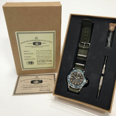 NEW! WMT Royal Marine - Sea Diver Dial / Diver 'Ghost Bezel' Watch AGED