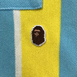 [L] A Bathing Ape Bape Bape Cotton Candy Patchwork Polo Shirt